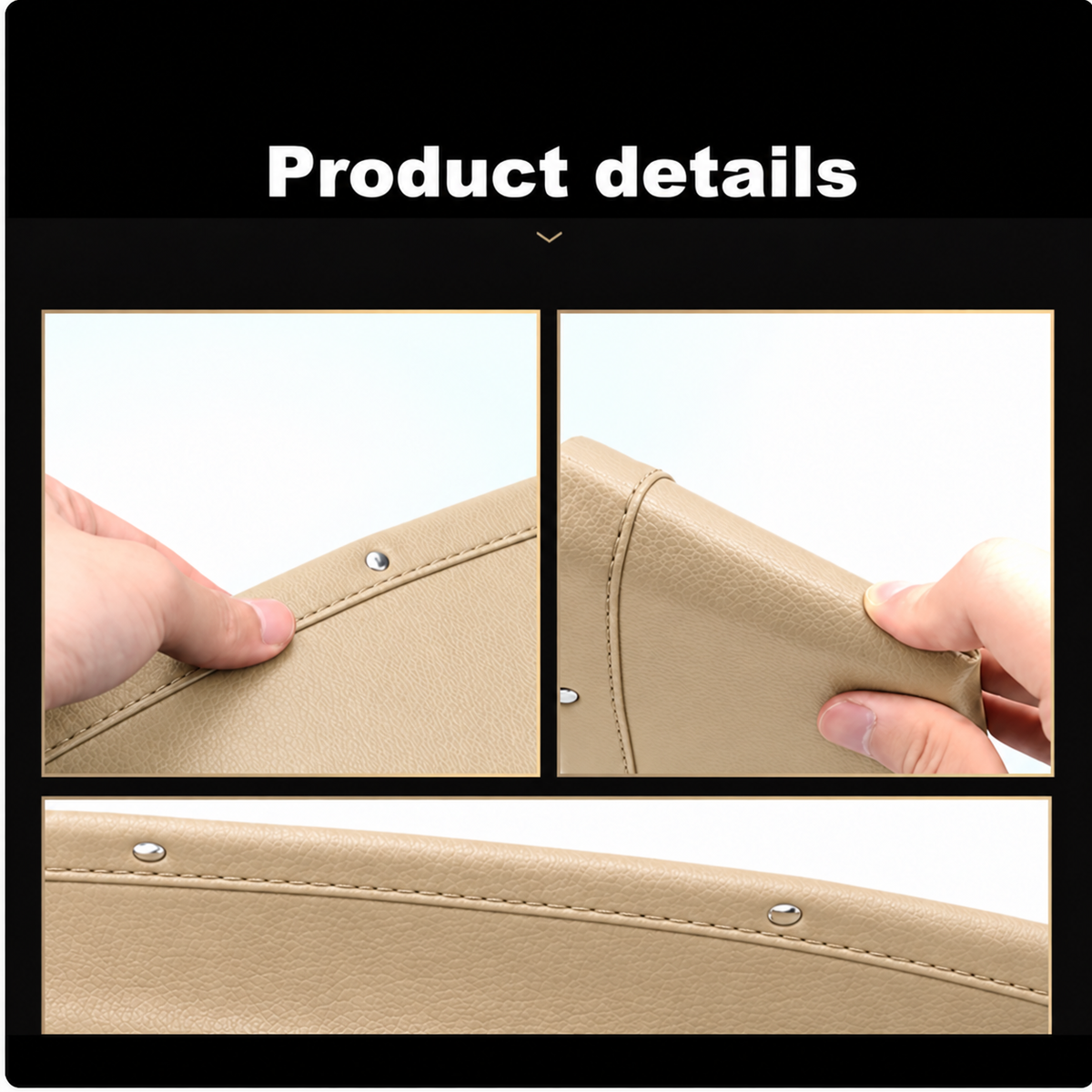 Car Seat Gap Organizer 2-Pack in Beige, product details