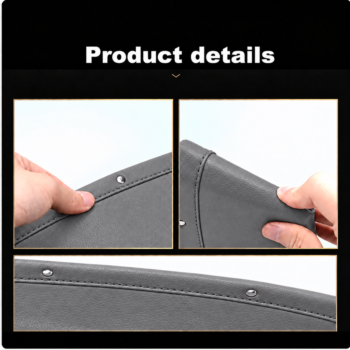 Car Seat Gap Organizer 2-Pack in Gray, product details